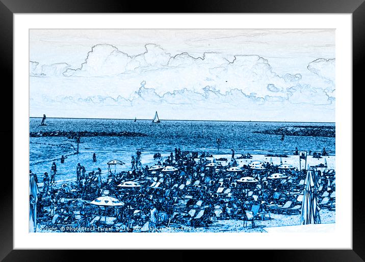 Gordon Beach, Tel Aviv, Israel Framed Mounted Print by PhotoStock Israel