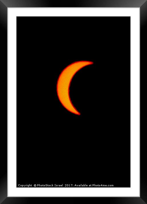 The sun during a solar eclipse Framed Mounted Print by PhotoStock Israel