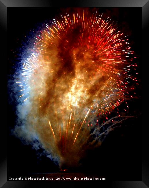Fireworks display Framed Print by PhotoStock Israel