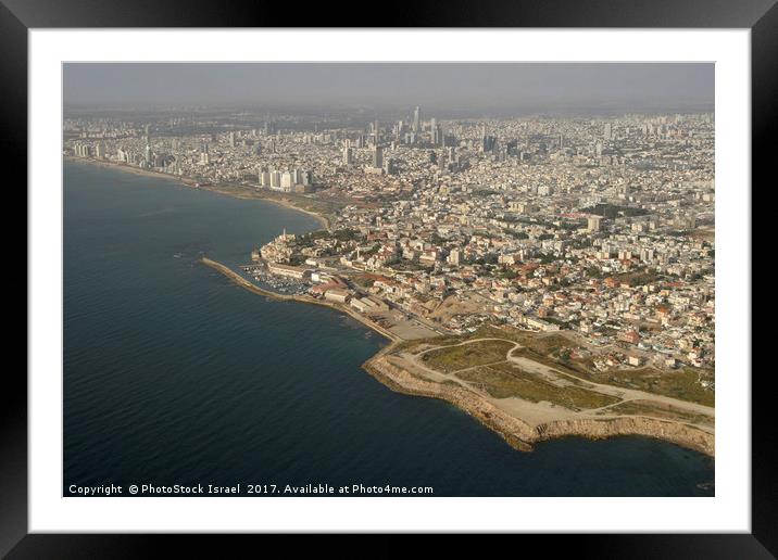 aerial photography of Tel Aviv, Israel Framed Mounted Print by PhotoStock Israel