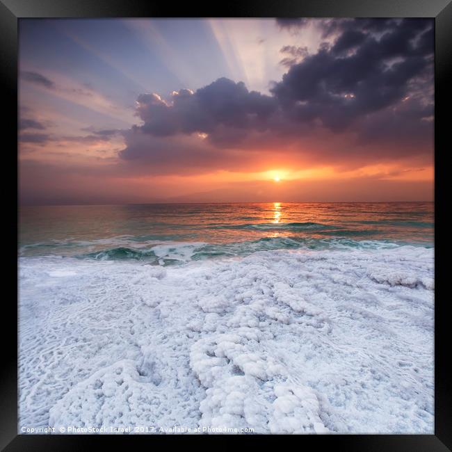 Sunrise over the Dead Sea, Israel  Framed Print by PhotoStock Israel