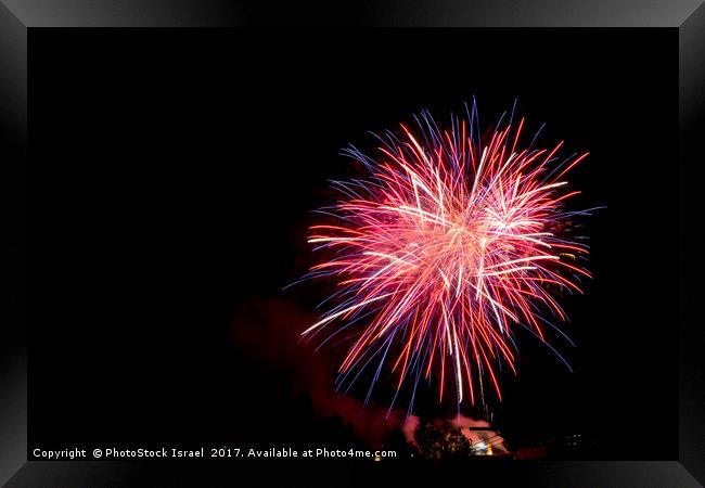 4th of July fireworks. Framed Print by PhotoStock Israel