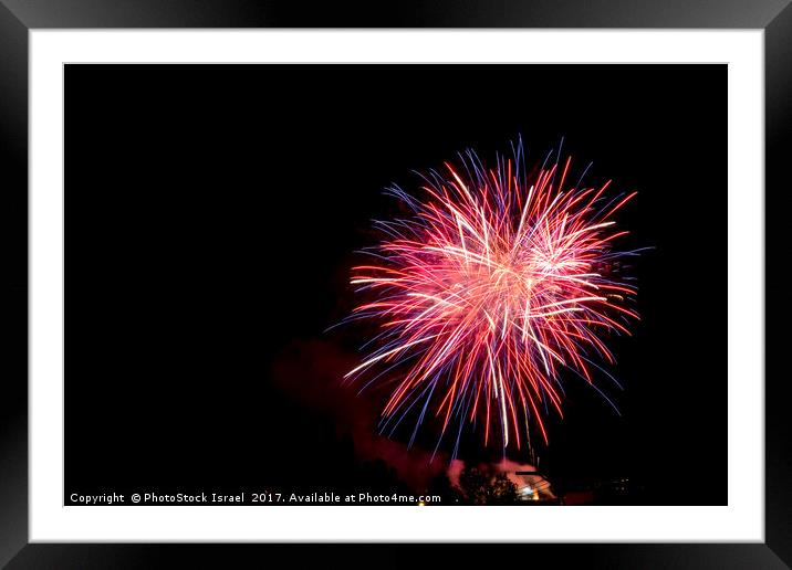 4th of July fireworks. Framed Mounted Print by PhotoStock Israel