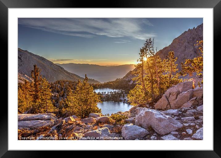 Onion Valley, Sierra Nevada mountain range Framed Mounted Print by PhotoStock Israel