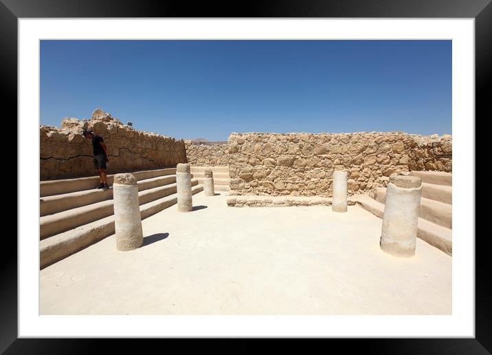 Israel, The ruins of Masada  Framed Mounted Print by PhotoStock Israel