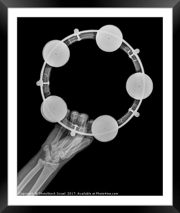 Tambourine under x-ray  Framed Mounted Print by PhotoStock Israel