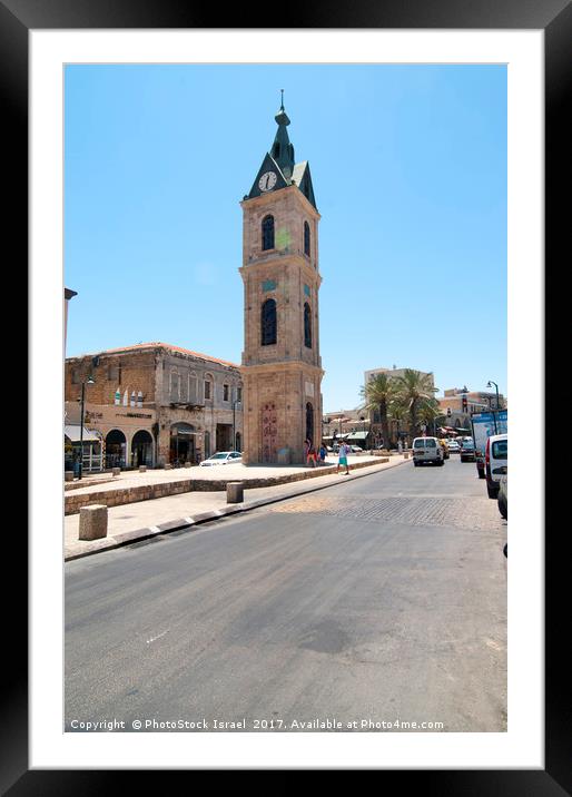 The Old clock tower in Jaffa, Israel Framed Mounted Print by PhotoStock Israel