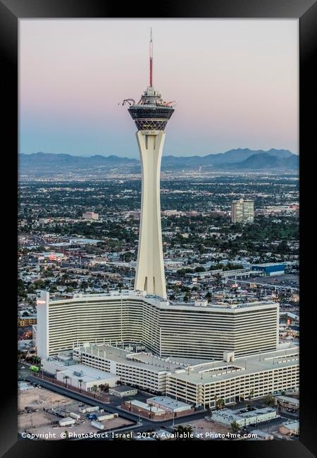 Stratosphere Casino Hotel and tower Framed Print by PhotoStock Israel