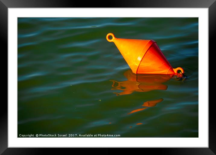 red mooring buoy Framed Mounted Print by PhotoStock Israel