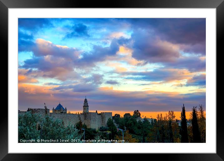 David Tower at sunset  Framed Mounted Print by PhotoStock Israel