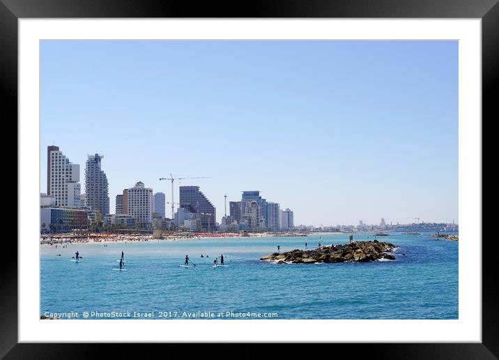 Sailboats in the Mediterranean Sea  Framed Mounted Print by PhotoStock Israel