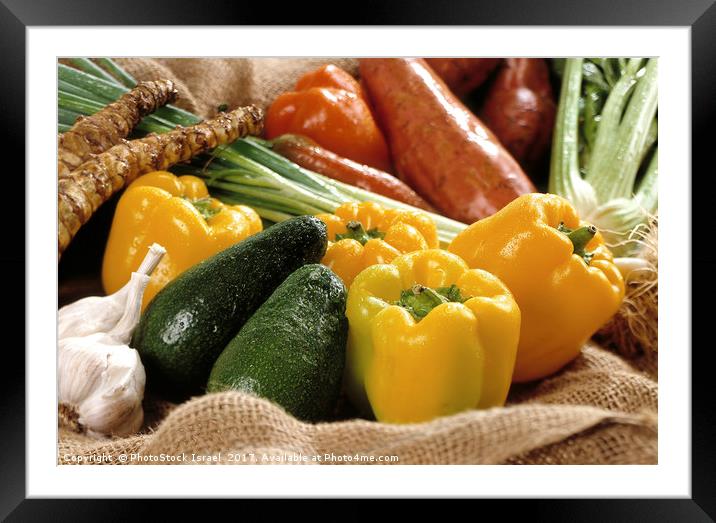  an assortment of vegetable Framed Mounted Print by PhotoStock Israel
