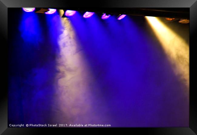 Coloured stage lights Framed Print by PhotoStock Israel