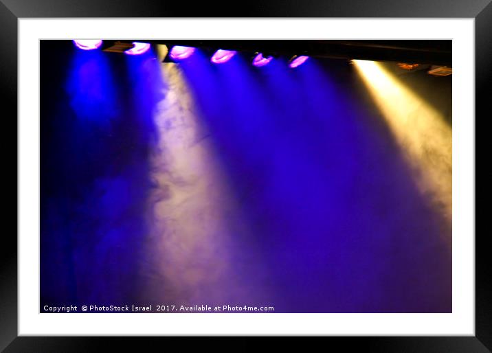 Coloured stage lights Framed Mounted Print by PhotoStock Israel