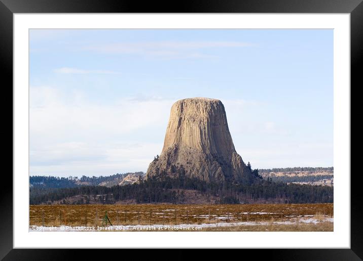 Devil's Tower Wyoming WY USA Framed Mounted Print by PhotoStock Israel