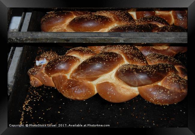 Freshly baked Challa Framed Print by PhotoStock Israel