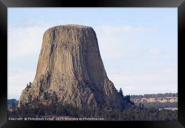 Devil's Tower Wyoming WY USA Framed Print by PhotoStock Israel
