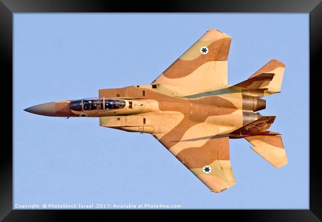 Israeli Air force Fighter jet F15I in flight Framed Print by PhotoStock Israel