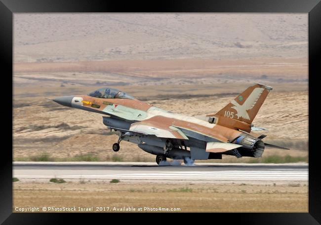 IAF F-16 Fighter jet Framed Print by PhotoStock Israel