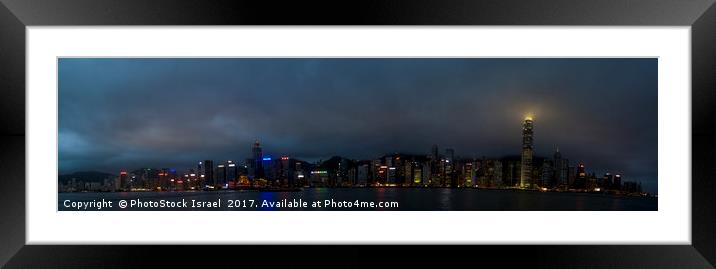 Panorama of Hong Kong, China Framed Mounted Print by PhotoStock Israel
