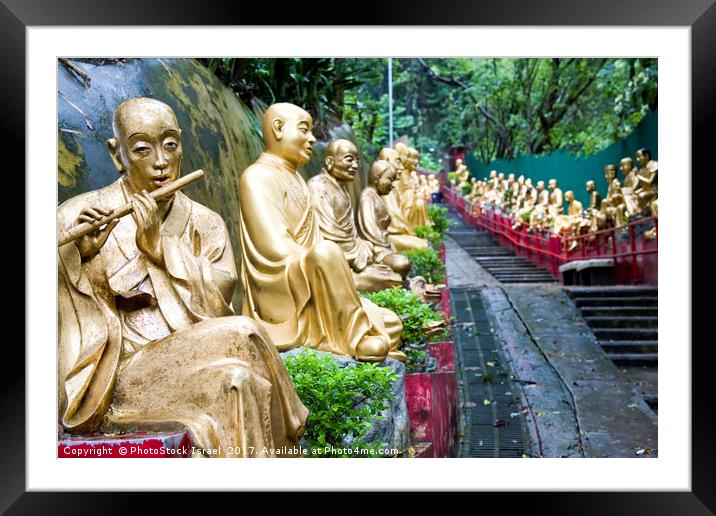 China, Hong Kong, temple of 10,000 Buddhas  Framed Mounted Print by PhotoStock Israel