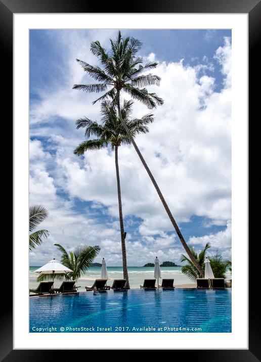 Tropical resort hotel Framed Mounted Print by PhotoStock Israel
