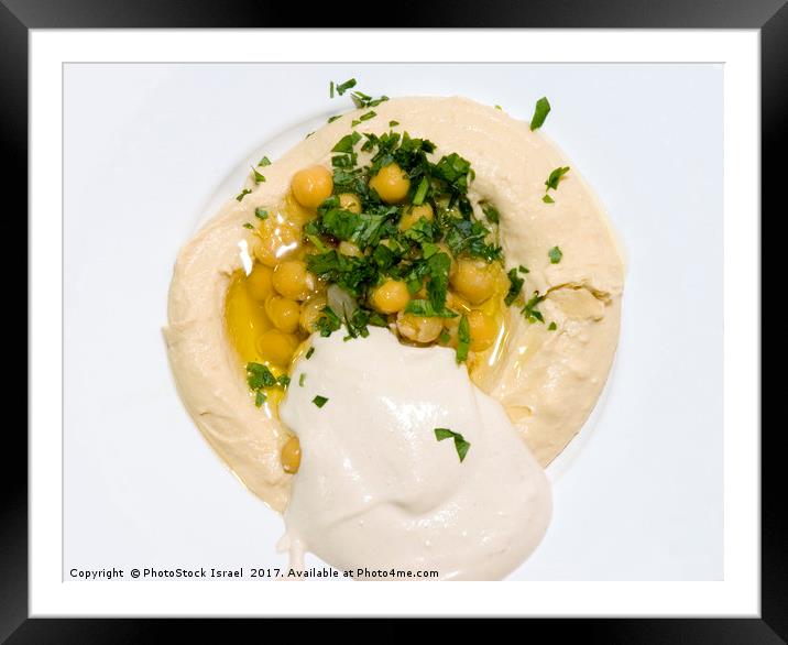 A serving of Humus Framed Mounted Print by PhotoStock Israel