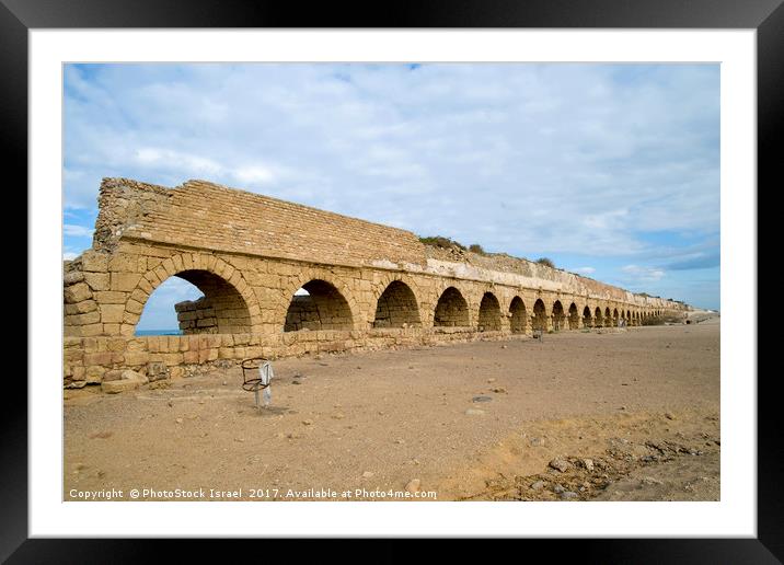 Roman Aqueduct, Israel Framed Mounted Print by PhotoStock Israel