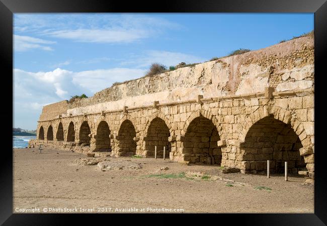 Roman Aqueduct, Israel Framed Print by PhotoStock Israel