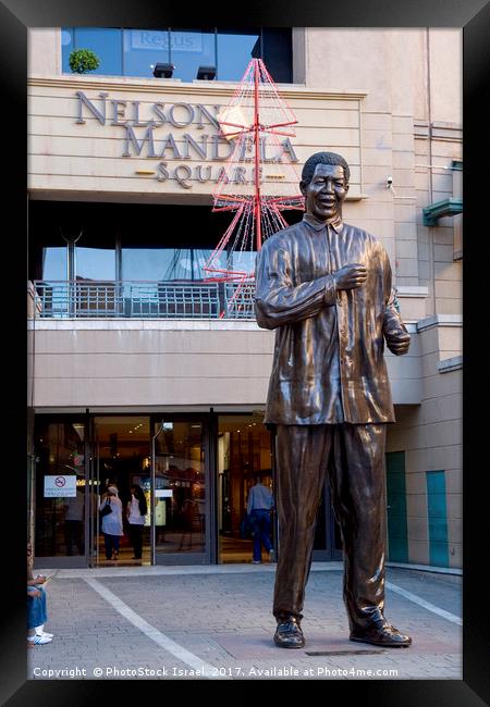 Statue of Nelson Mandela Framed Print by PhotoStock Israel