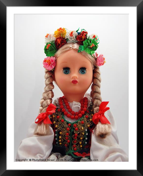 Bulgarian Doll on white background Framed Mounted Print by PhotoStock Israel