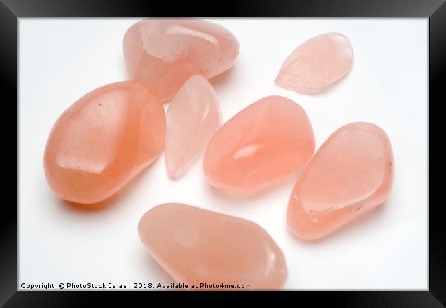 Semiprecious Gemstone Rose Quartz Framed Print by PhotoStock Israel