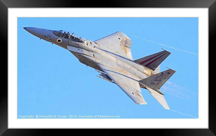 IAF F-15C Fighter jet  Framed Mounted Print by PhotoStock Israel