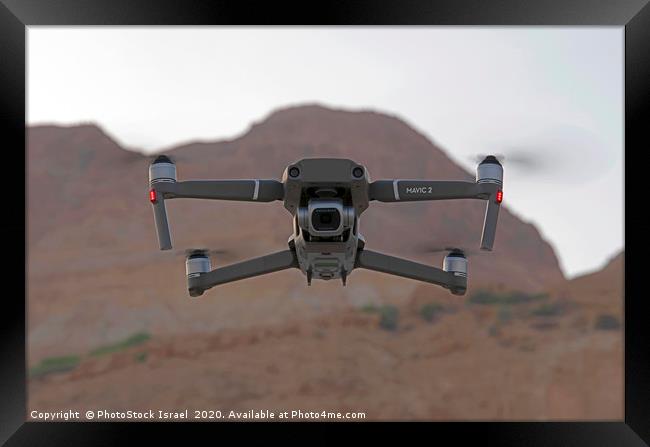 Quadrocopter, drone, with camera Framed Print by PhotoStock Israel