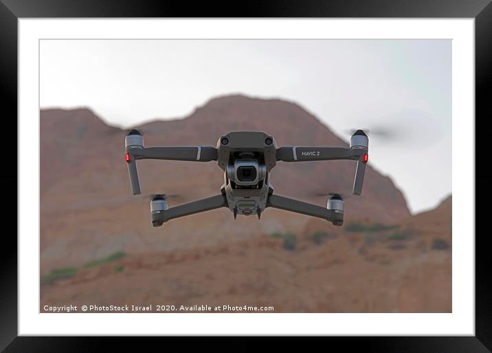 Quadrocopter, drone, with camera Framed Mounted Print by PhotoStock Israel