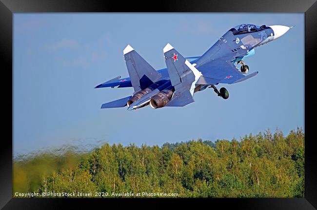Russian Air Force Su-30SM Framed Print by PhotoStock Israel