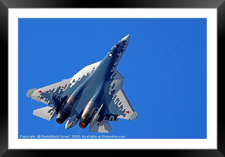 Sukhoi Su-57  Framed Mounted Print by PhotoStock Israel