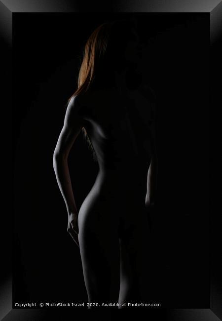 Ginger model artistic nude Framed Print by PhotoStock Israel