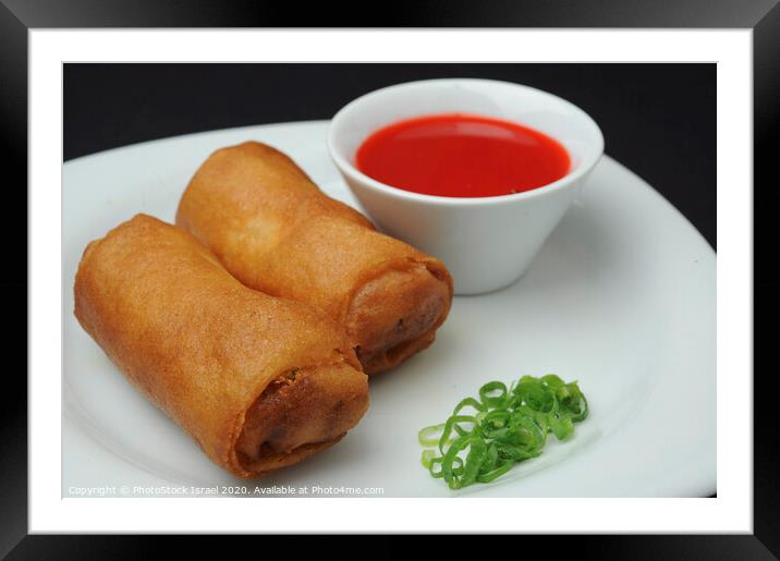 Egg rolls  Framed Mounted Print by PhotoStock Israel