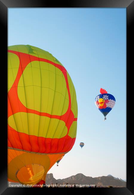 Hot Air Balloon show  Framed Print by PhotoStock Israel