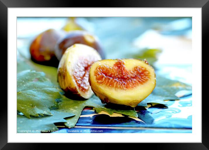 Fresh ripe figs on  Framed Mounted Print by PhotoStock Israel