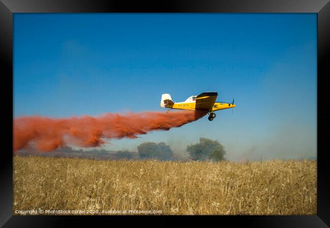 Forest fire Aircraft  Framed Print by PhotoStock Israel