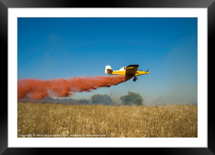 Forest fire Aircraft  Framed Mounted Print by PhotoStock Israel
