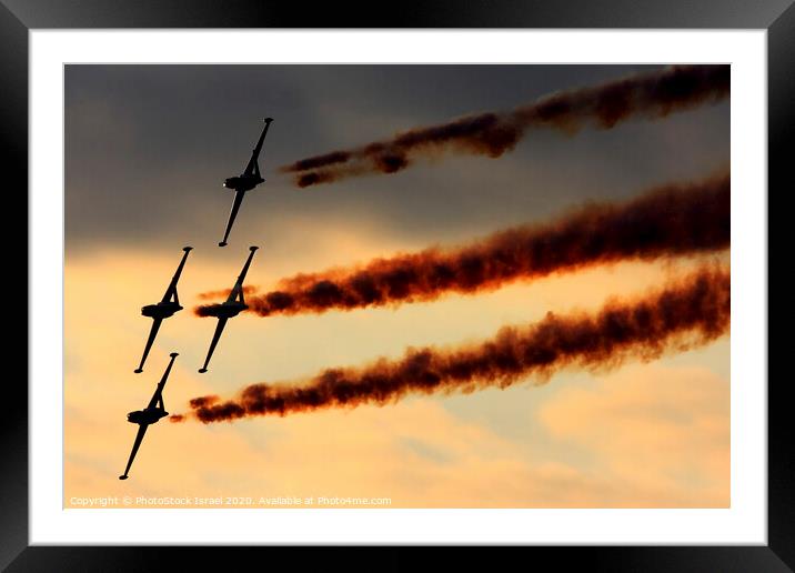 IAF Fouga Magister aerobatics display Framed Mounted Print by PhotoStock Israel