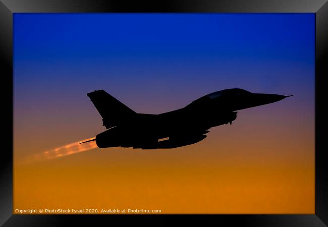  IAF F-16B Fighter jet Framed Print by PhotoStock Israel