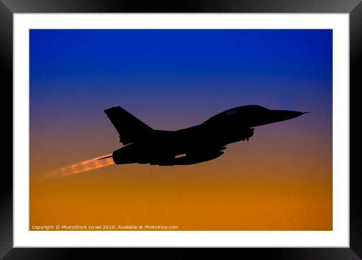  IAF F-16B Fighter jet Framed Mounted Print by PhotoStock Israel