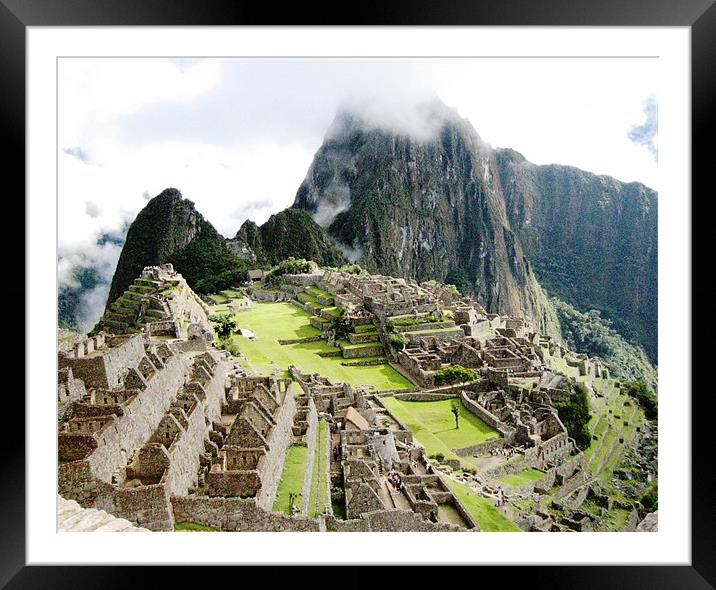 Machu Picchu Framed Mounted Print by Adam Levy