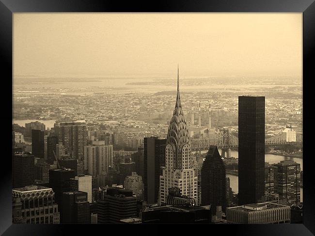 New York Skyline Framed Print by Adam Levy