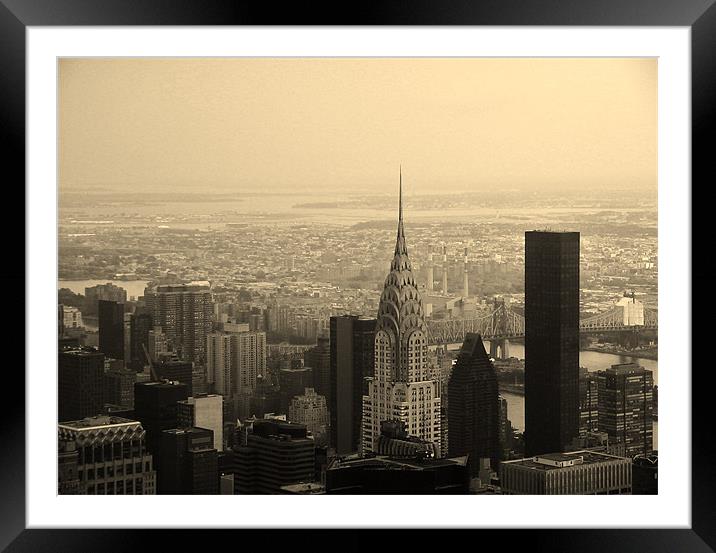 New York Skyline Framed Mounted Print by Adam Levy