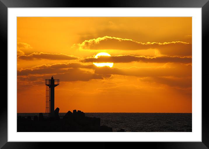 Harbour Sunset Framed Mounted Print by Adam Levy